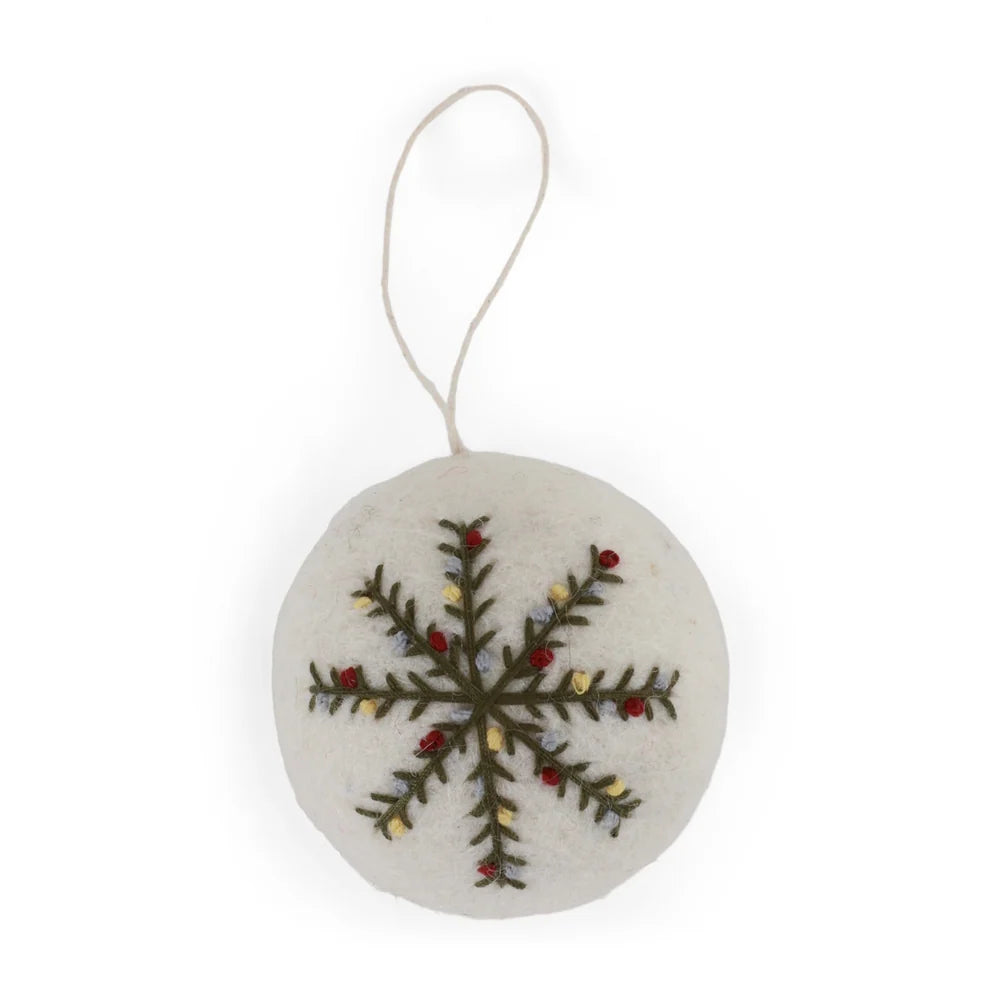 Gry & Sif Embroidered Felt Bauble