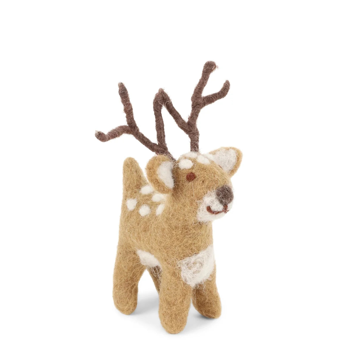 Gry & Sif Felted Brown Deer Ornament