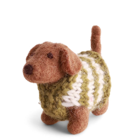 Gry & Sif Felted Dachshund Ornament
