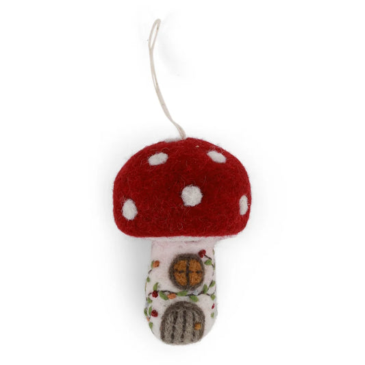 Gry & Sif Felted Mushroom Ornament