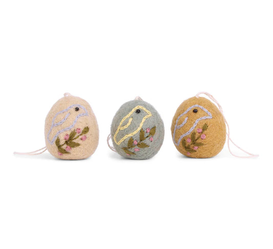 Gry and Sif Felted Eggs - 3 pack