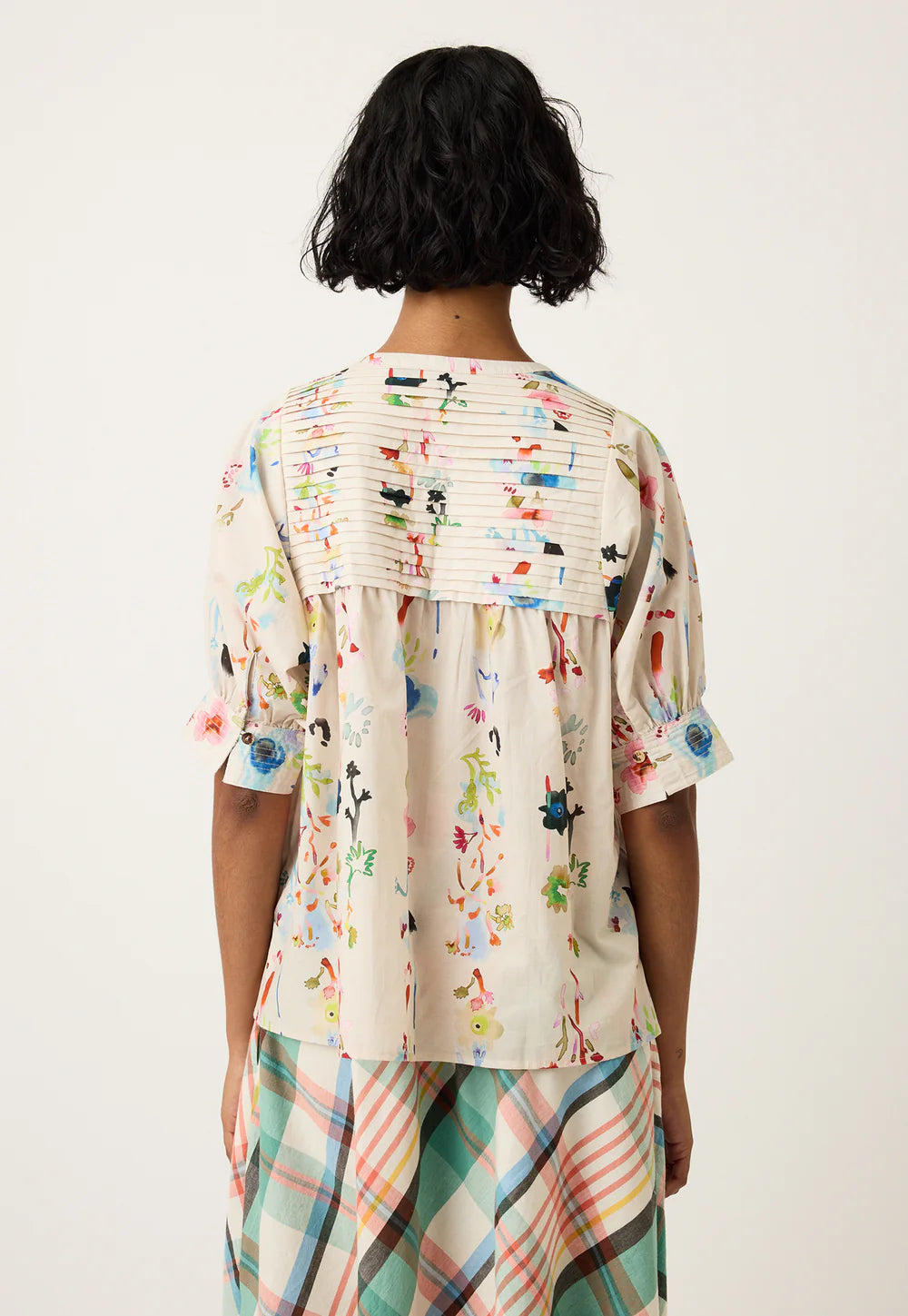 Nancybird Gwen Blouse - Watercolour Cream