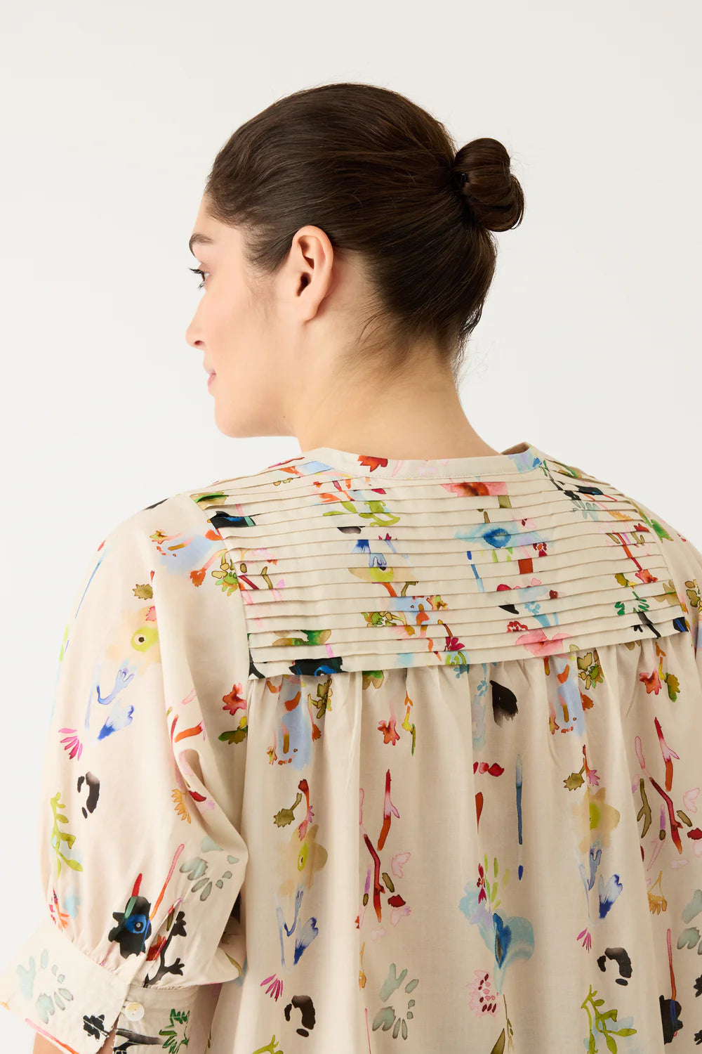Nancybird Gwen Blouse - Watercolour Cream