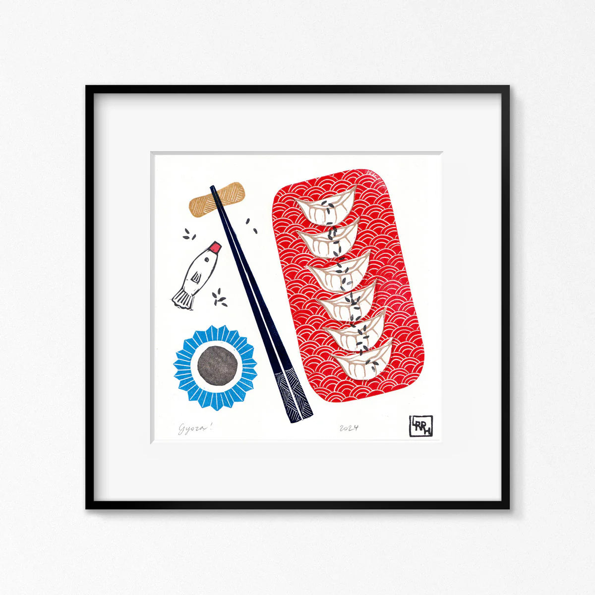 Little Rowan Red Head -Gyoza Linoprint