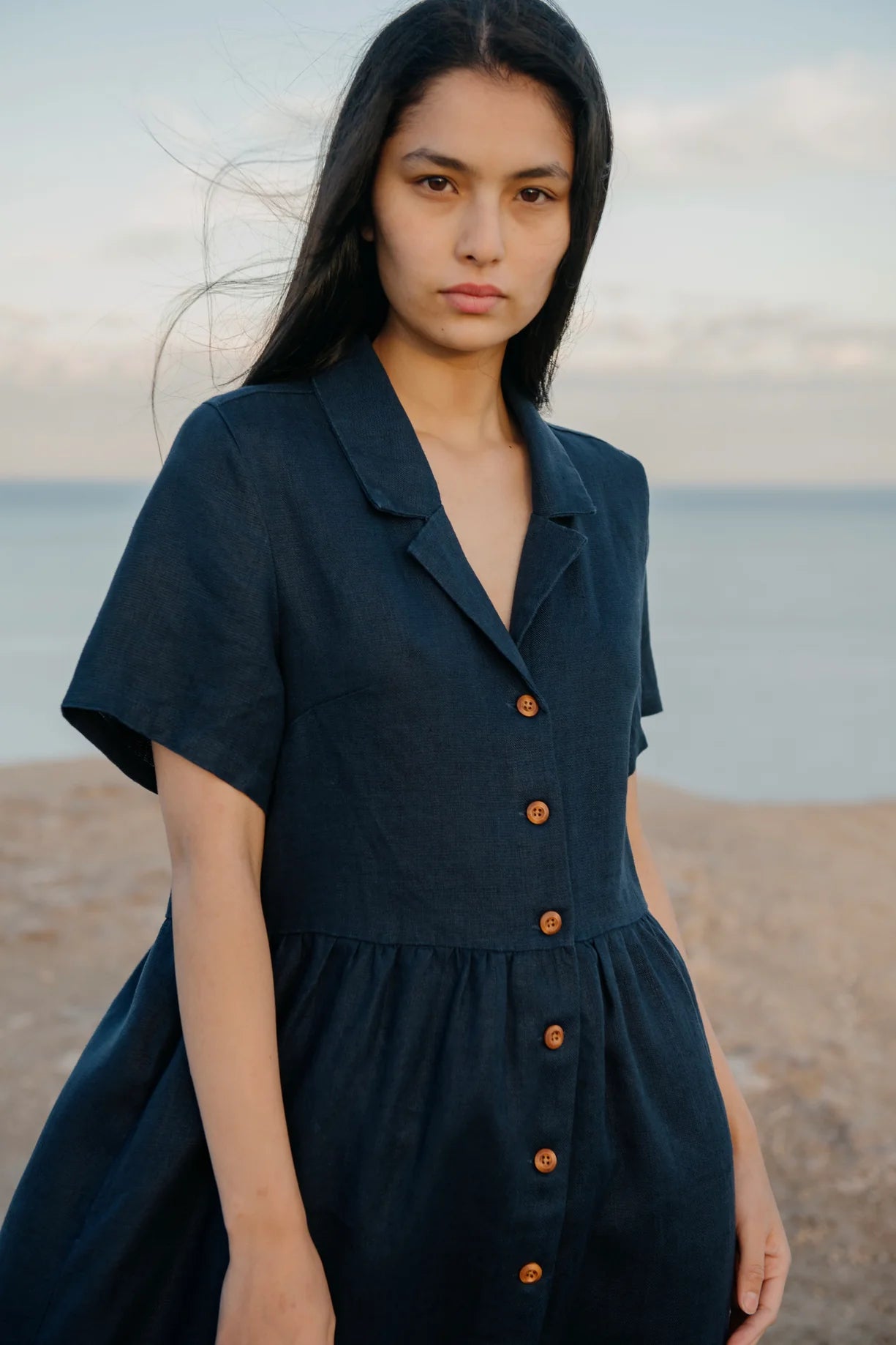 Hemp Clothing Australia Day Dress - Navy