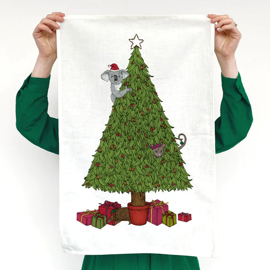 Nonsense Maker - Australian Christmas Animals Artist Tea Towel