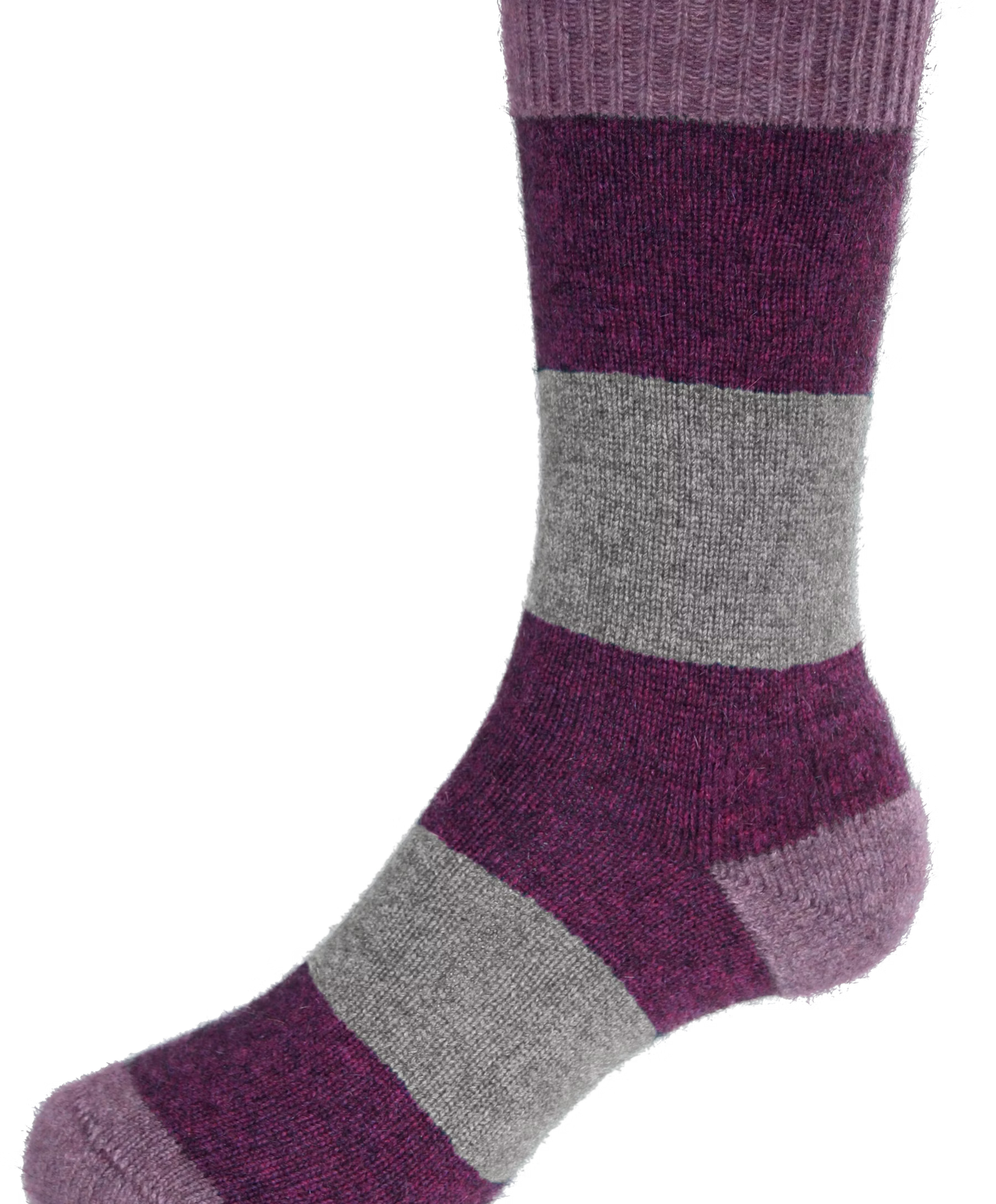 Possum Wool Hoop Socks -  Mauve