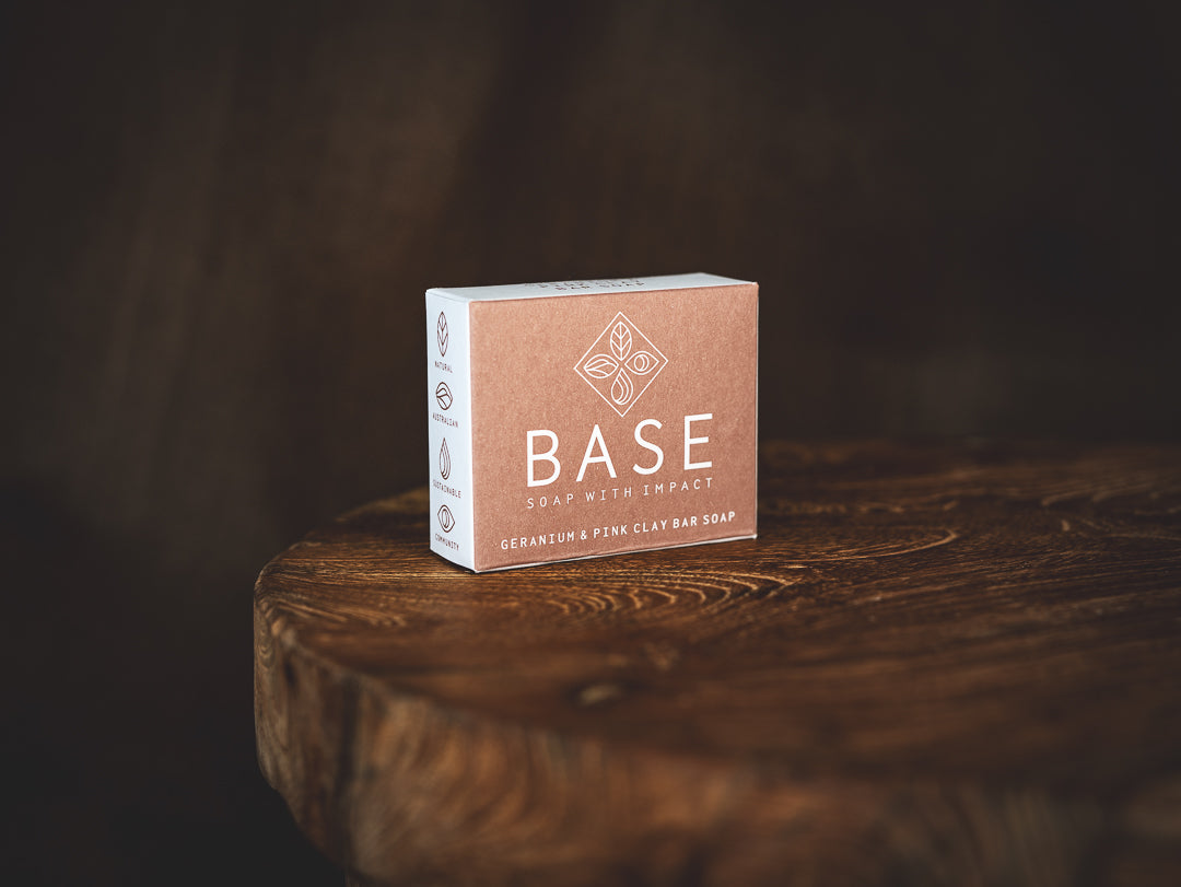 Base Geranium & Pink Clay Bar Soap
