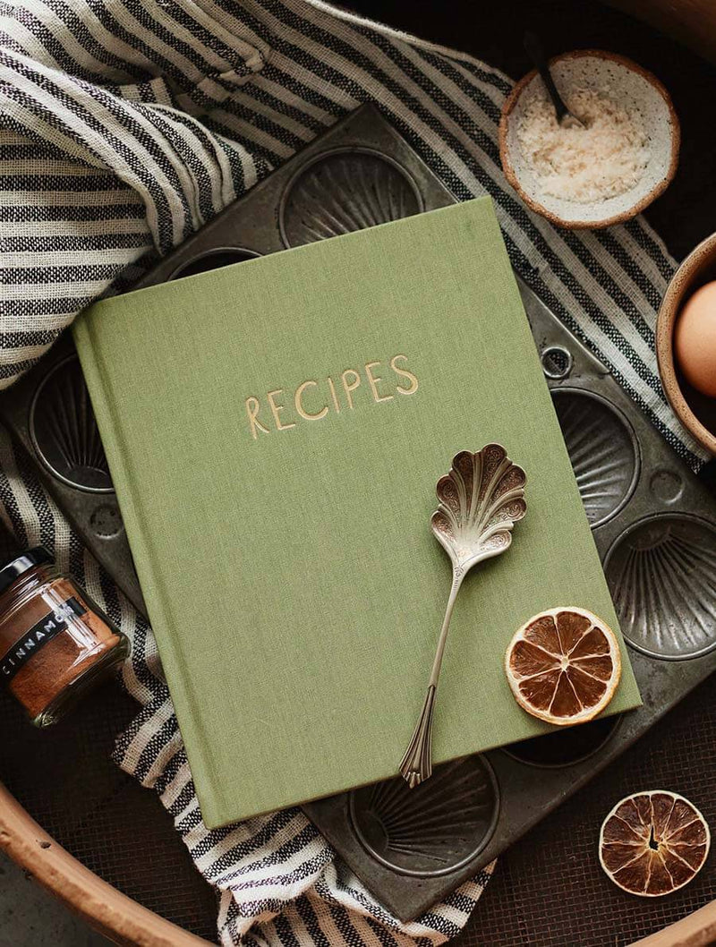 Write To Me Recipes Journal Olive