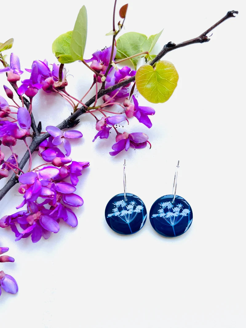 My Little Print Studio Botanical Circle Earrings