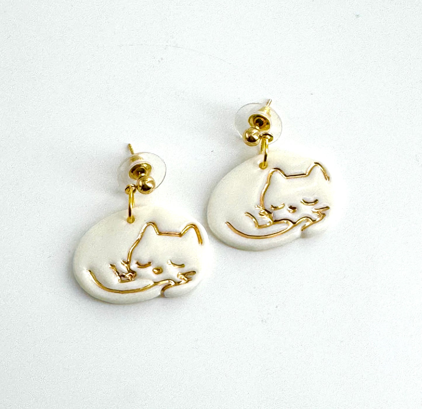 Cat Porcelain Earrings