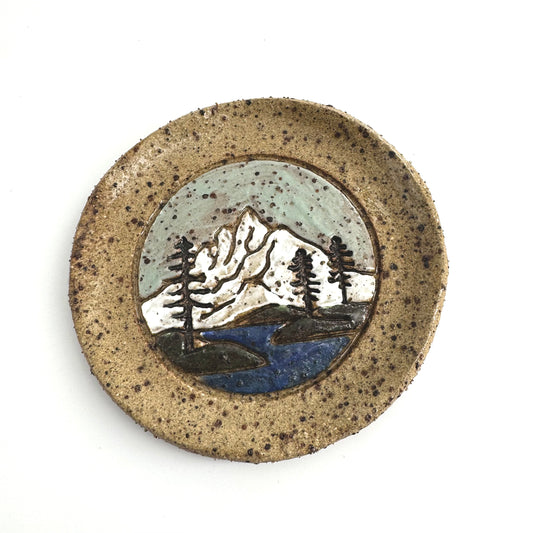 Ceramic jewellery dish - Mountainscape