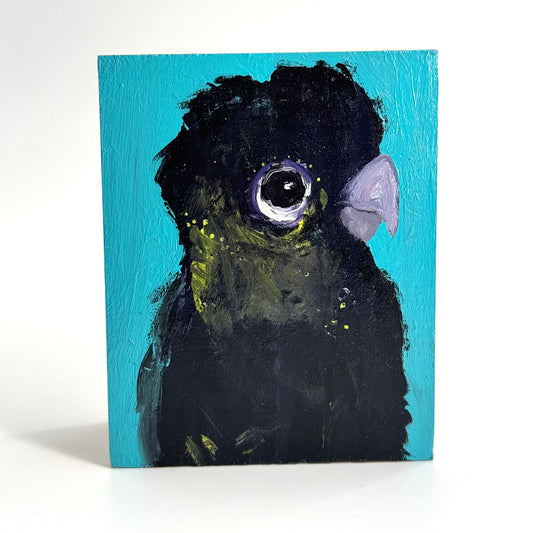 Isabel Lopes original woodblock artwork - Black Cockatoo