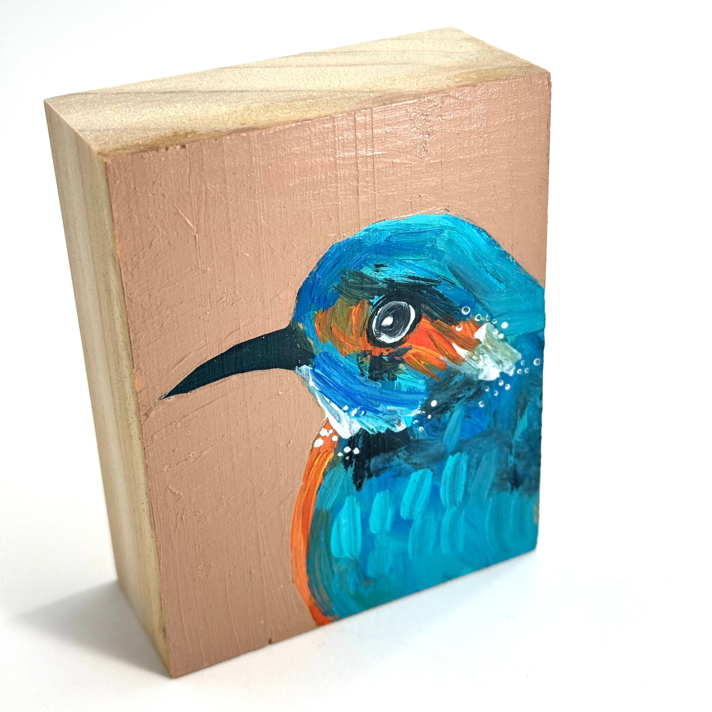 Isabel Lopes original woodblock artwork - Kingfisher