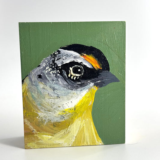 Isabel Lopes original woodblock artwork - Pardalote