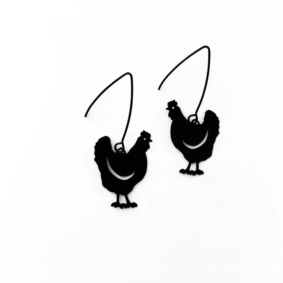 Denz Mini Chicken Earrings