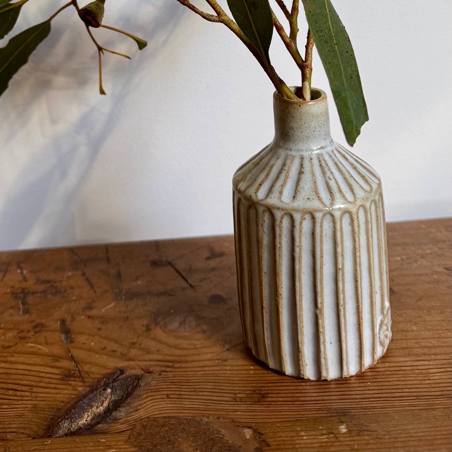 Handmade Ceramic Carved Vase