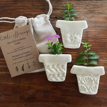 Paper Boat Press - Little Offering Ceramic Pot Plant Magnet