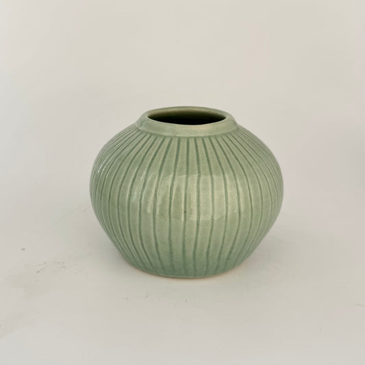 Ros Sachsse Glossy Green Bud Vase