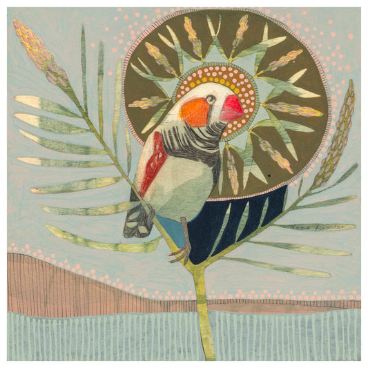Dana Kinter "Zebra Finch and Bottlebrush" Print