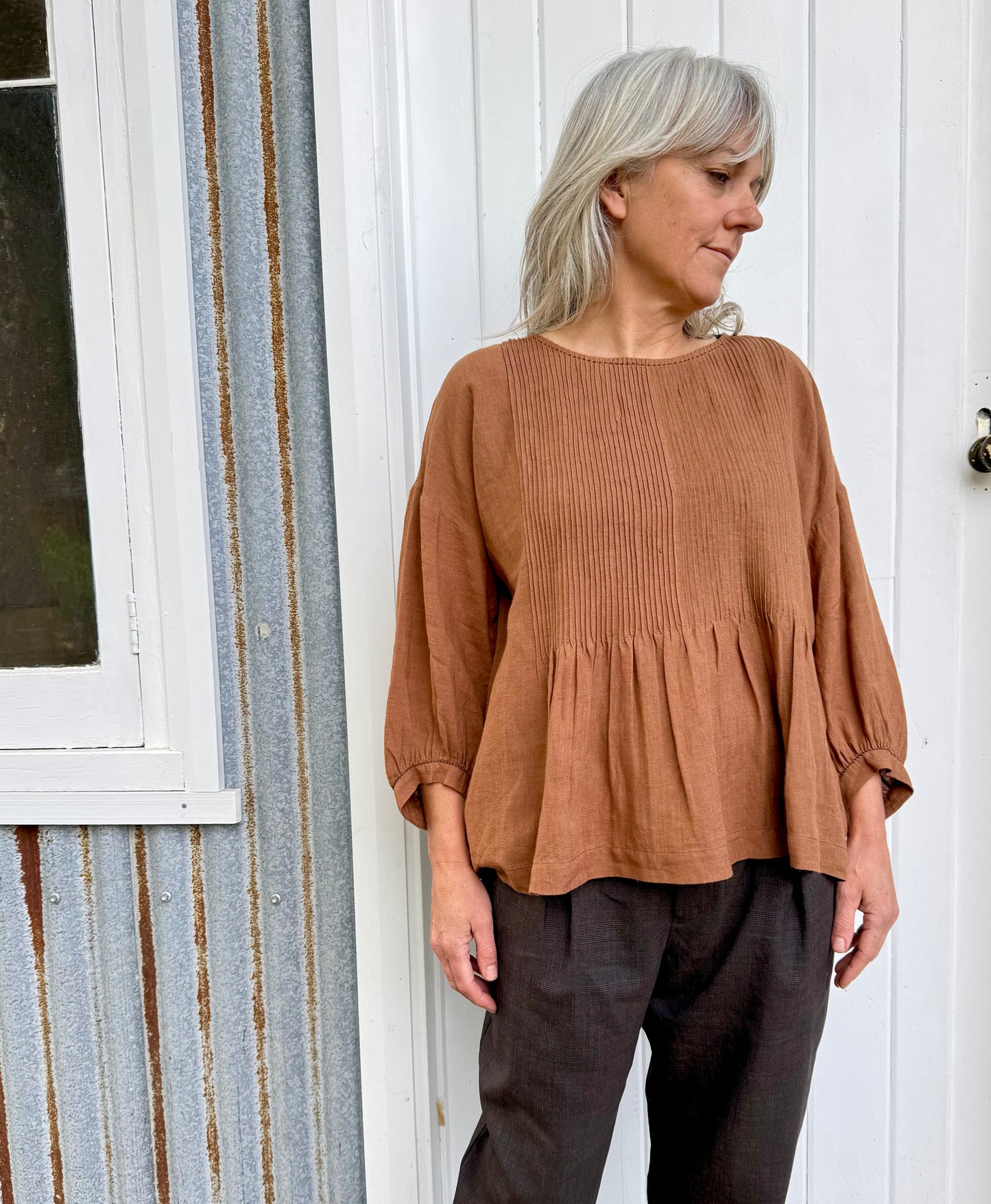 DVE Anisha Blouse - French Beige Linen