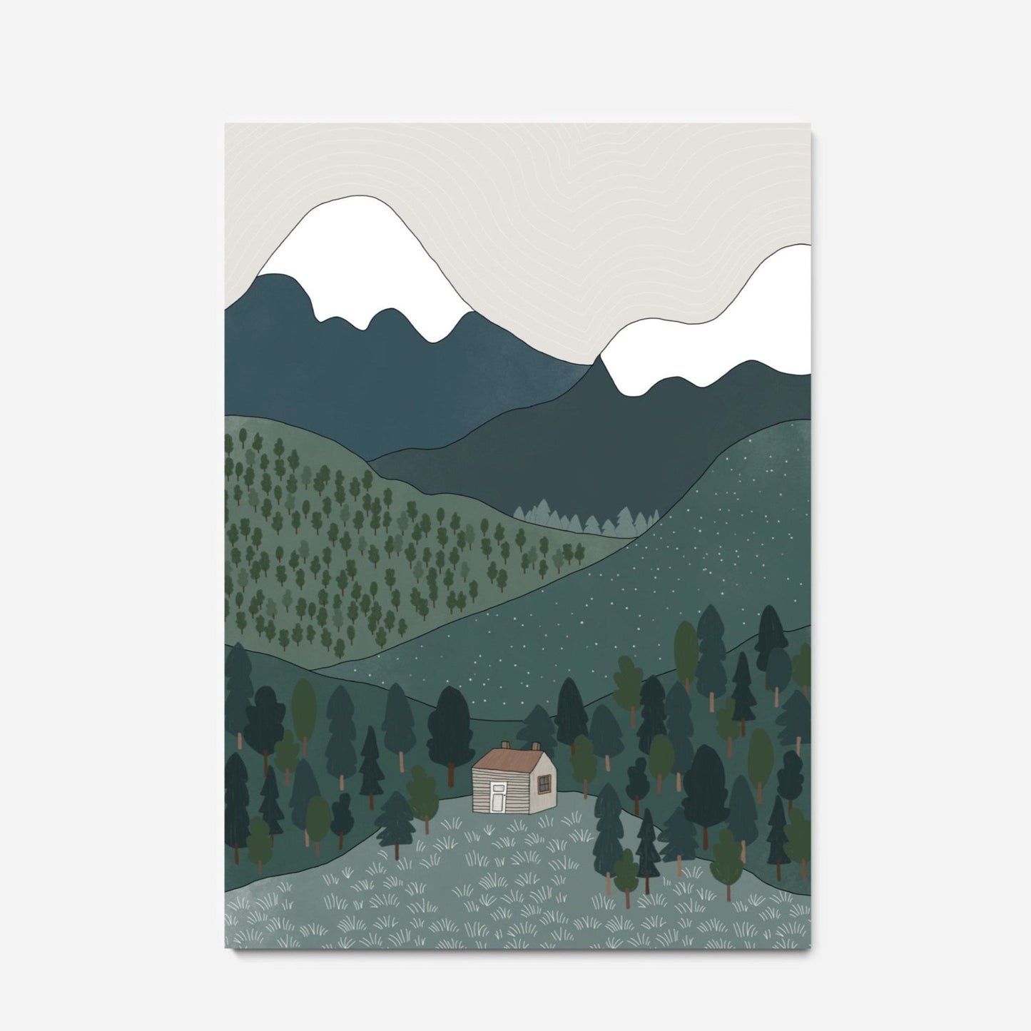 In the Daylight House in the Woods Print