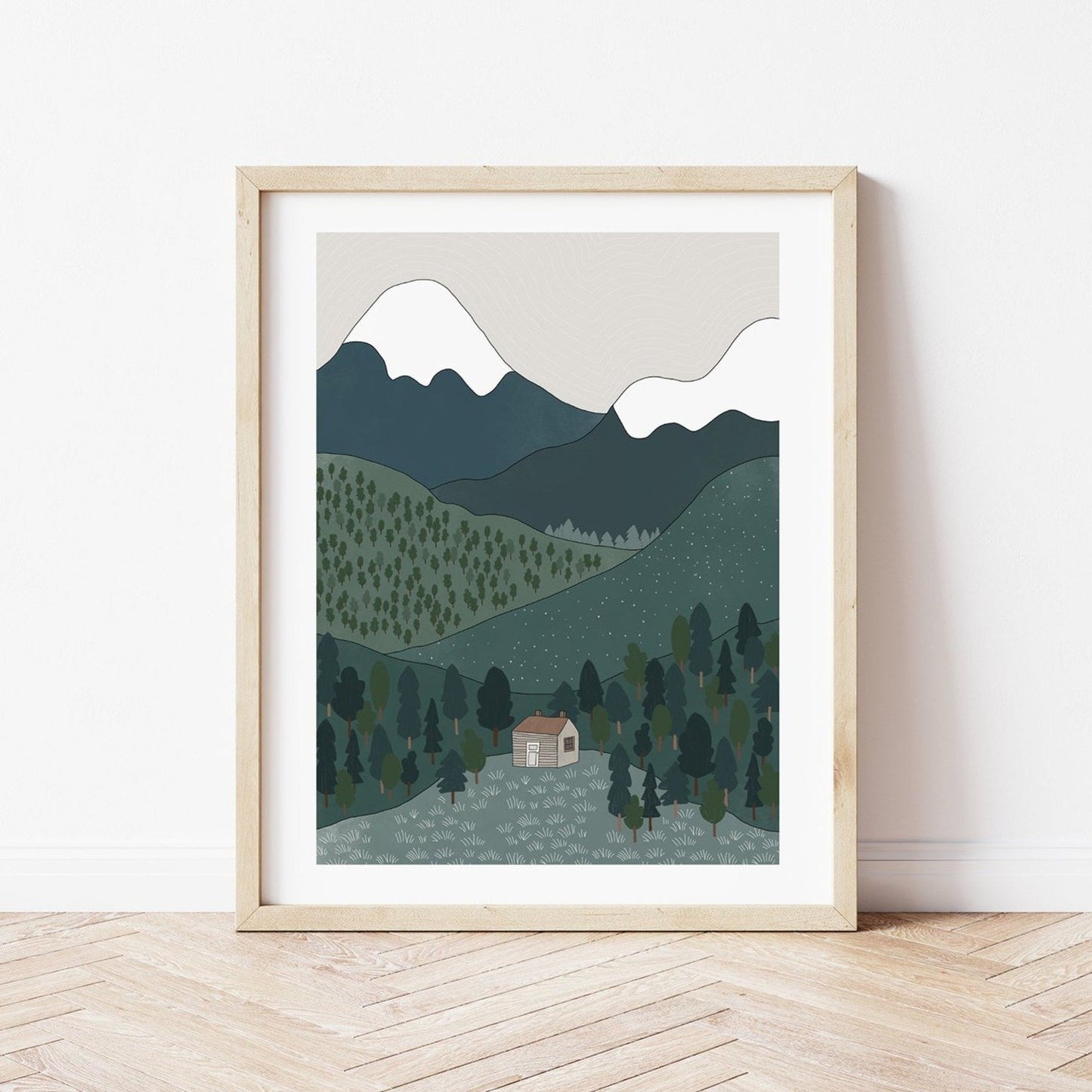 In the Daylight House in the Woods Print