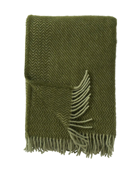 Klippan Bazaar Eco Wool Blanket - Basil