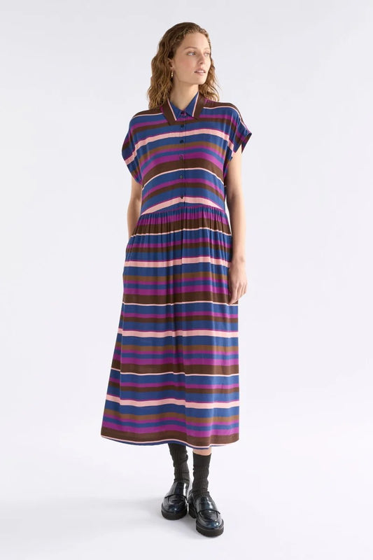 Elk Landau Dress - Riga Stripe