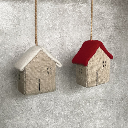 East of India Linen Hanging Houses