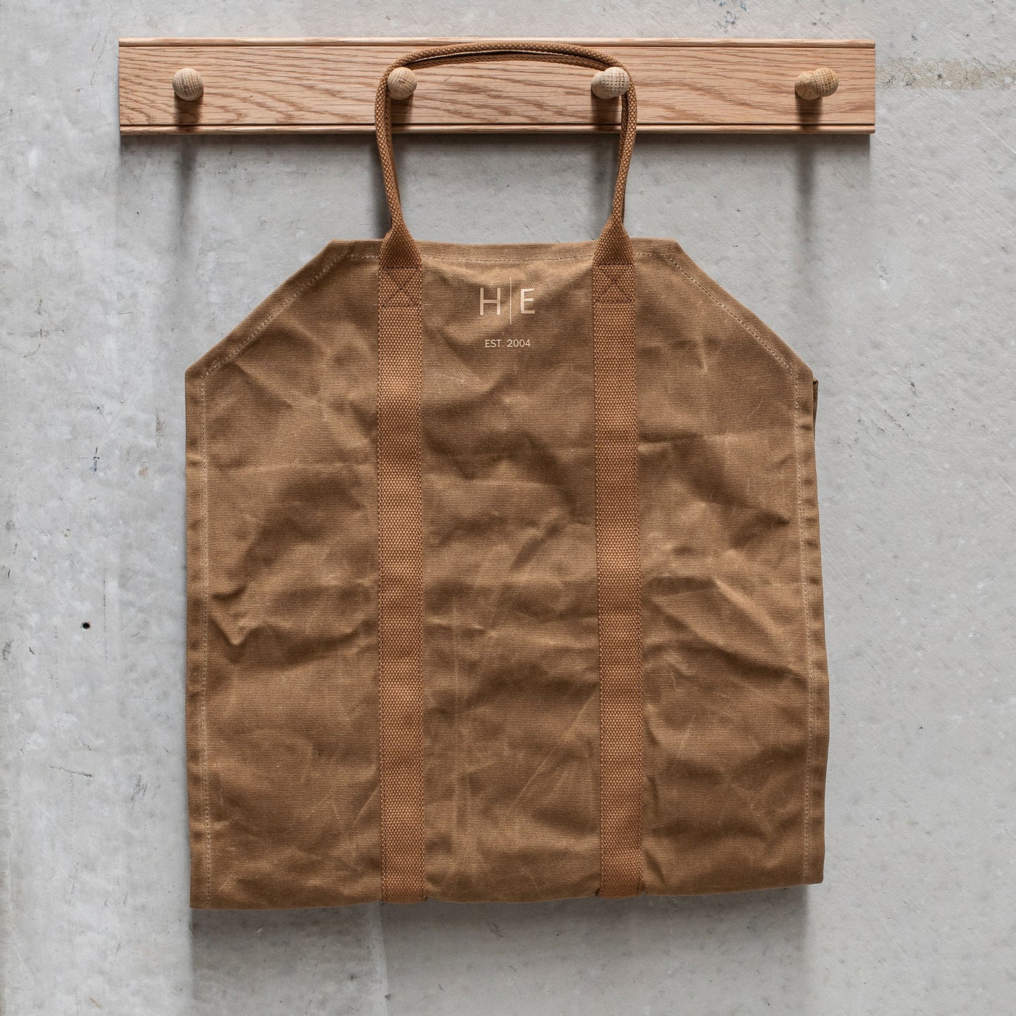 Waxed Canvas Log Carrier - Desert Sand