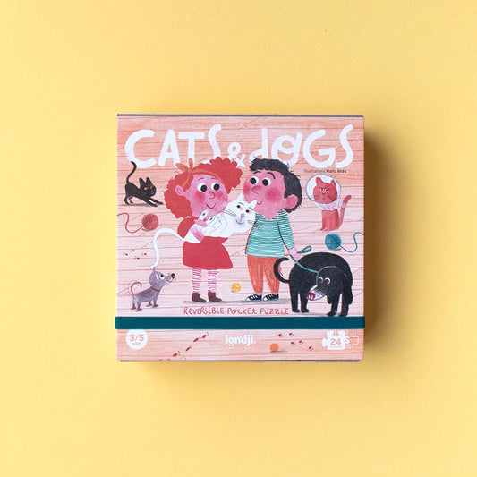 Londji Reversible Puzzle - Cats and Dogs