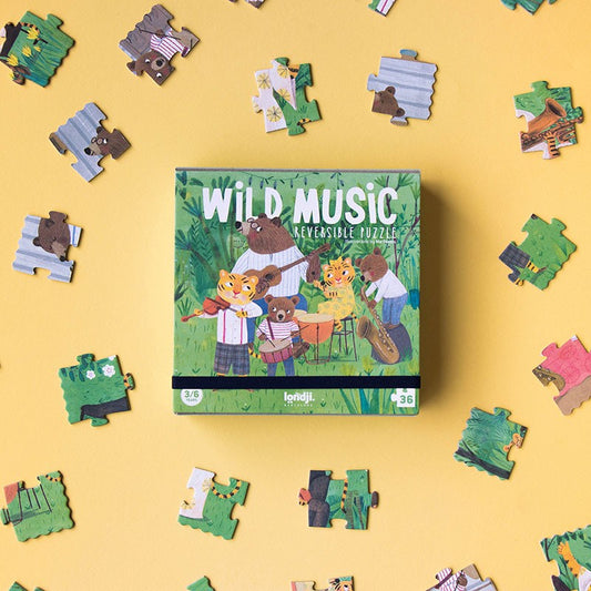 Londji Reversible Puzzle - Wild Music