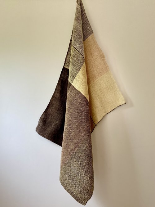 Loom Jackfruit and Brown Cotton Tea Towel