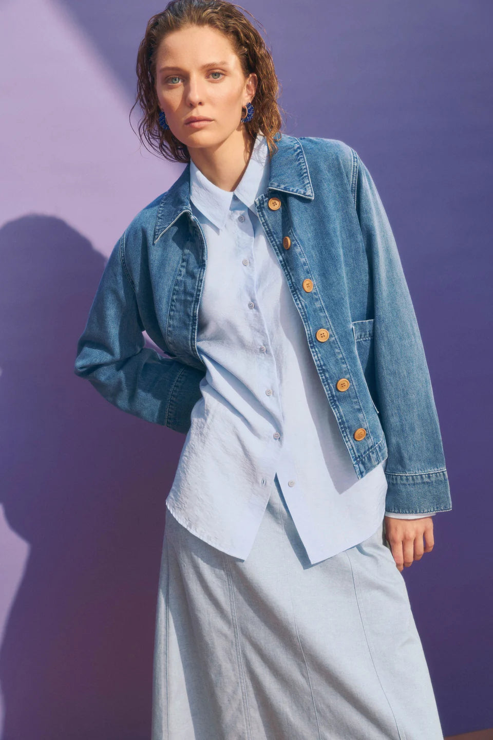 Elk Marn Denim Jacket - Dark Blue Wash