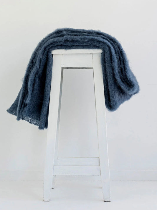 Masterweave Mohair Blanket - Indigo