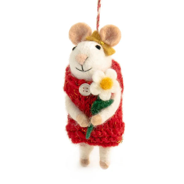 Felt Christmas Decoration - Melody Mouse