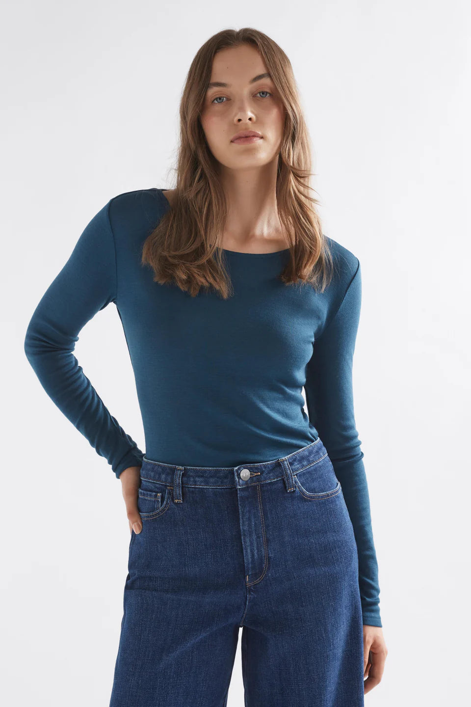 Elk Merino Wool Skin Top - Jasper