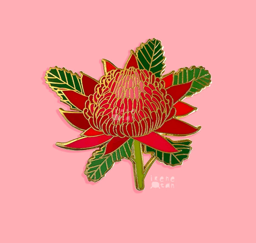 Missy Minzy Waratah Enamel Pin