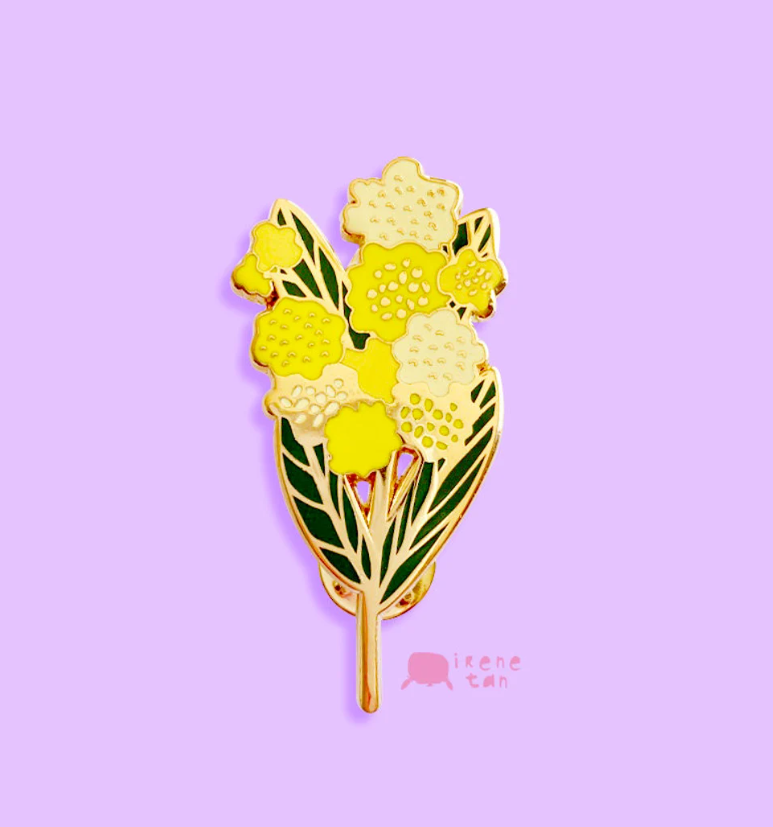 Missy Minzy Golden Wattle Enamel Pin