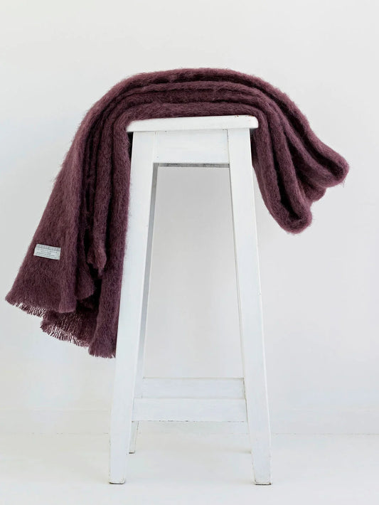 Masterweave Mohair Blanket - Mulberry