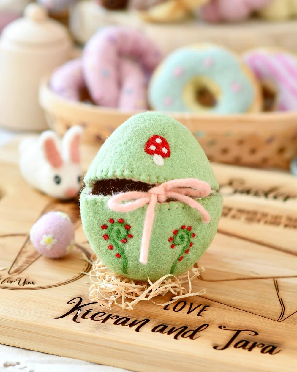 Tara Treasures Felt Egg Cover - Mushroom