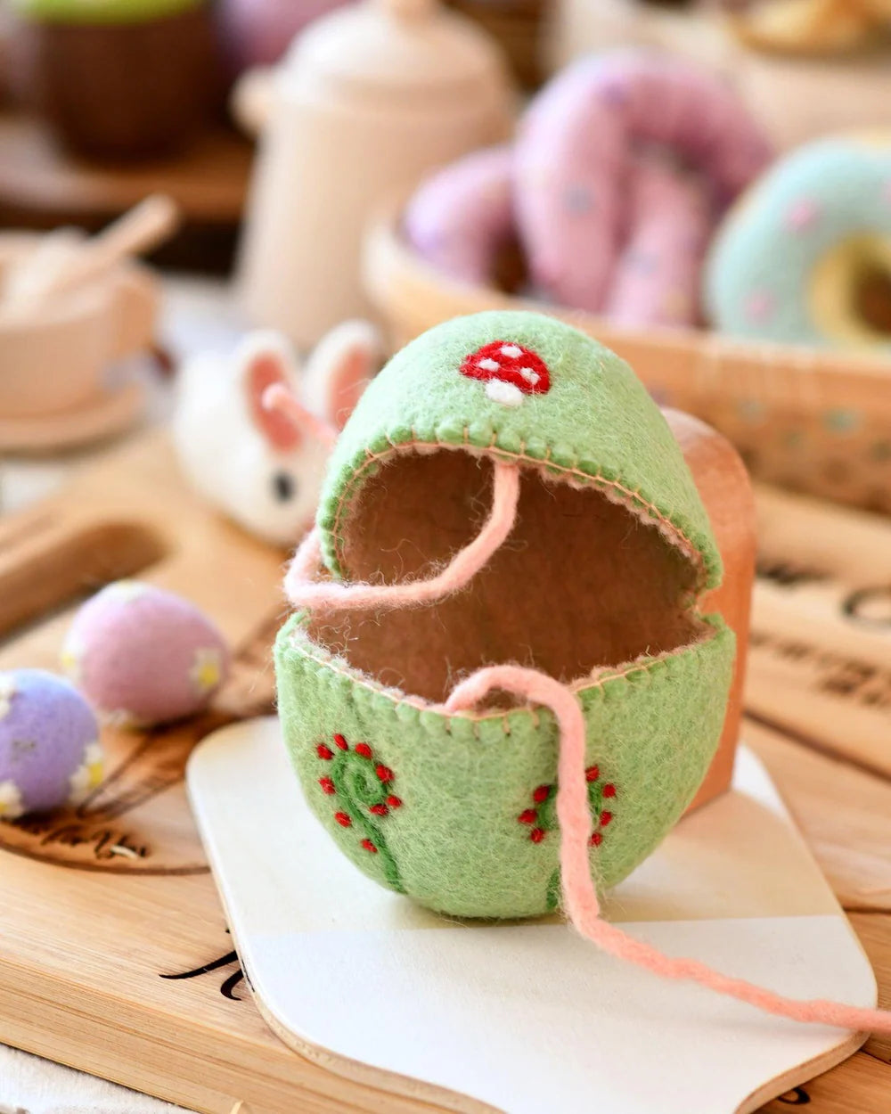 Tara Treasures Felt Egg Cover - Mushroom