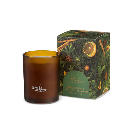 Myrtle & Moss Christmas Candle - Sweet Orange, Nutment and Cinnamon