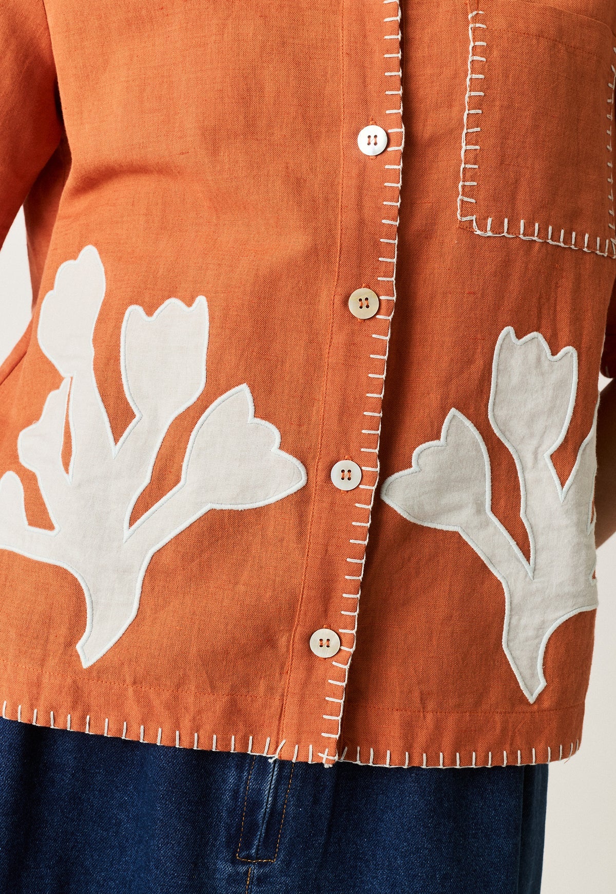 Nancybird Summer Shirt - Blossom Applique