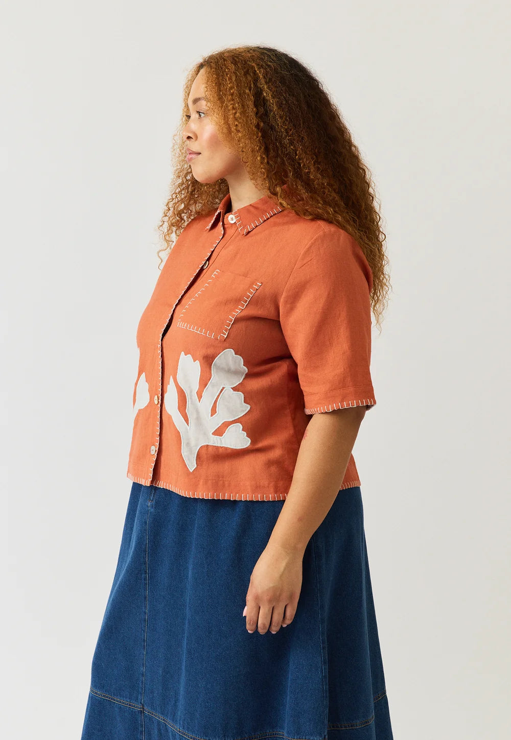 Nancybird Summer Shirt - Blossom Applique