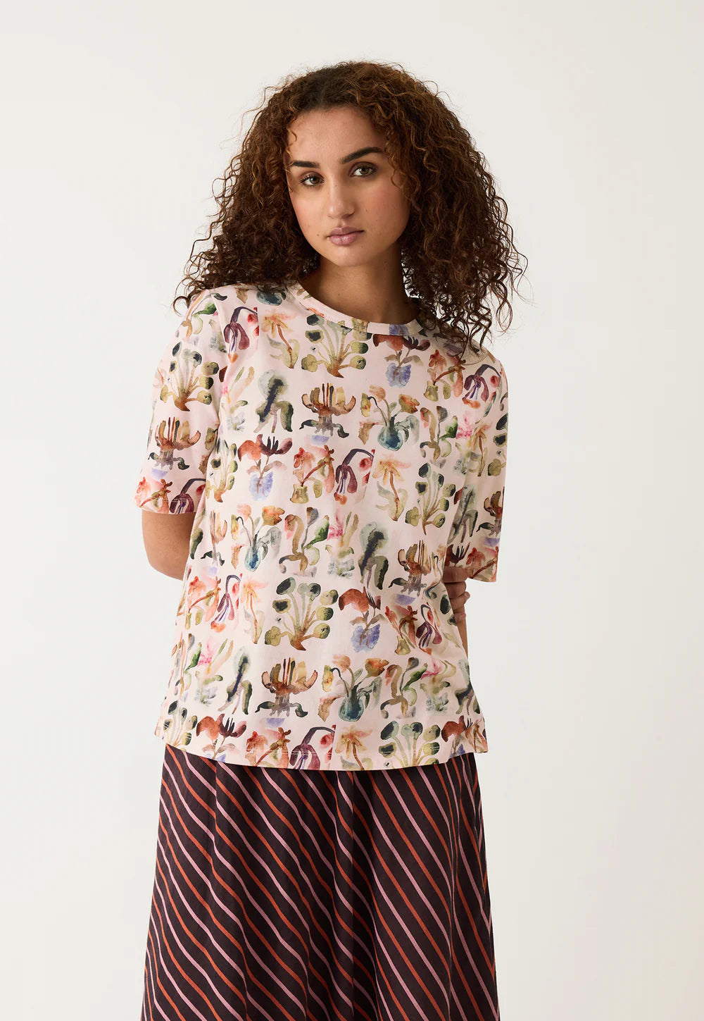 Nancybird Grace Tee - Warm Watercolour