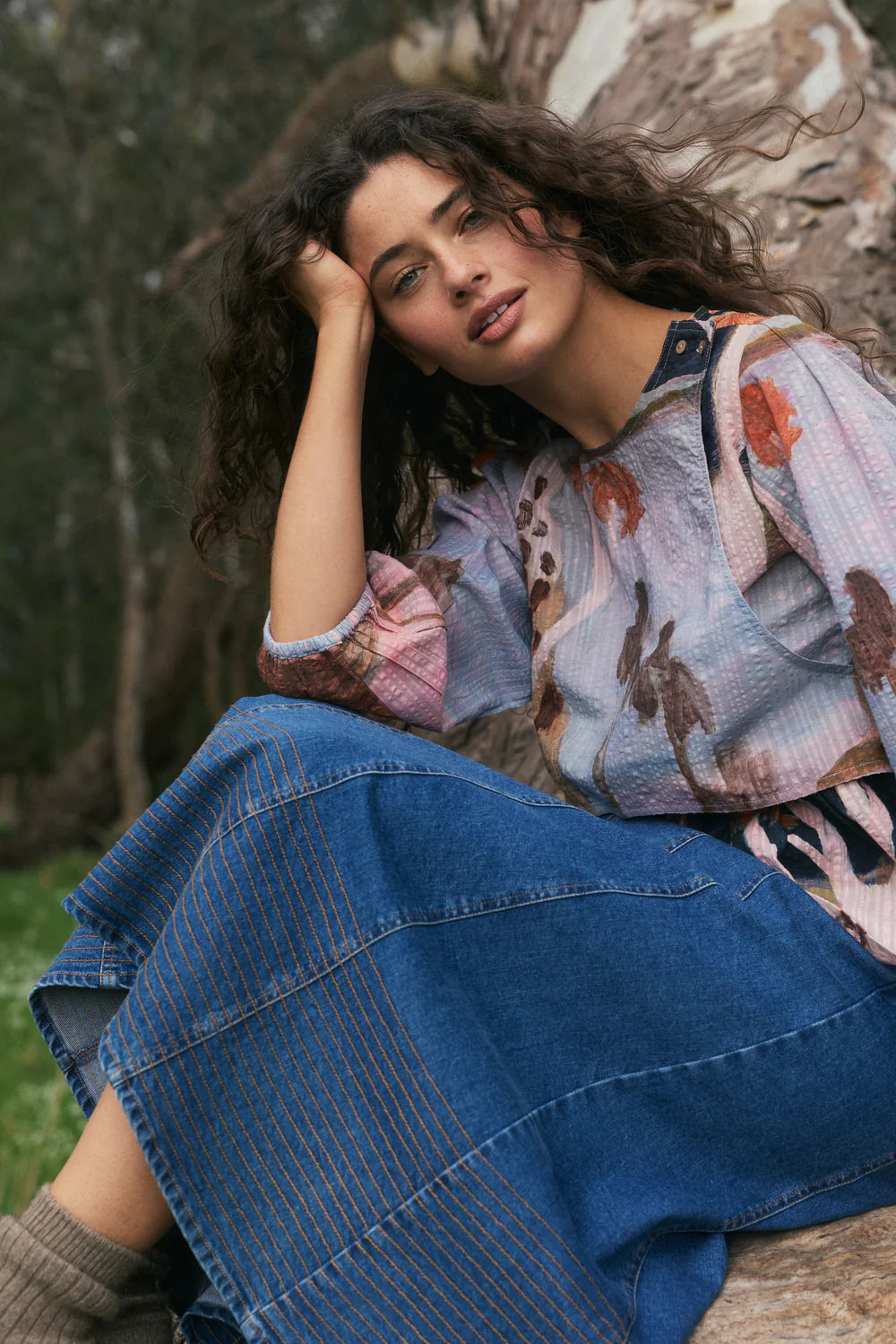 Nancybird Nina Skirt - Dark Wash