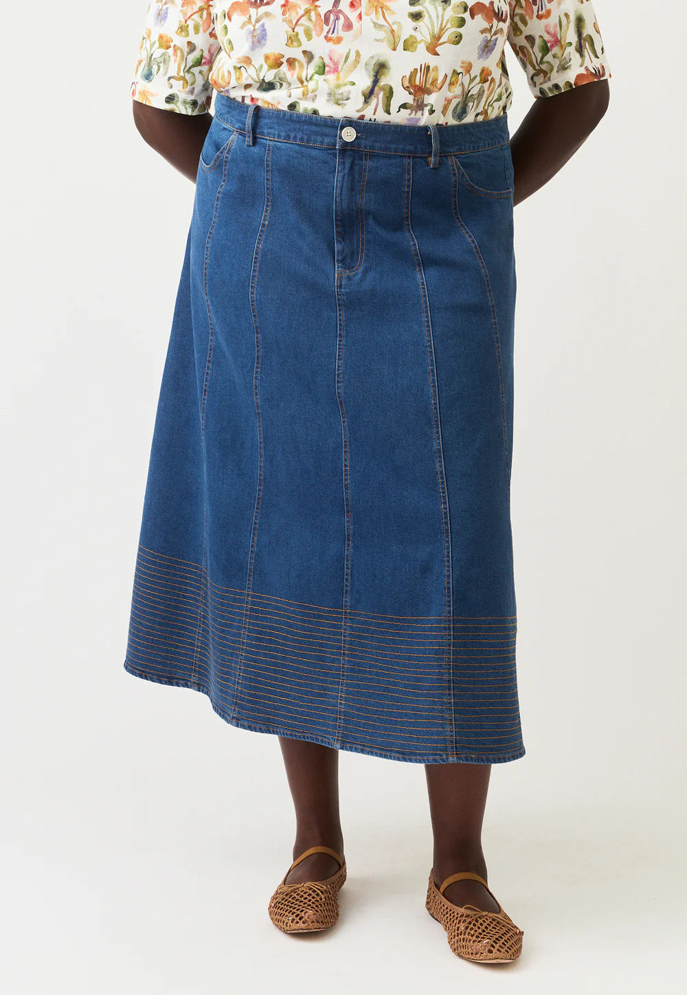 Nancybird Nina Skirt - Dark Wash