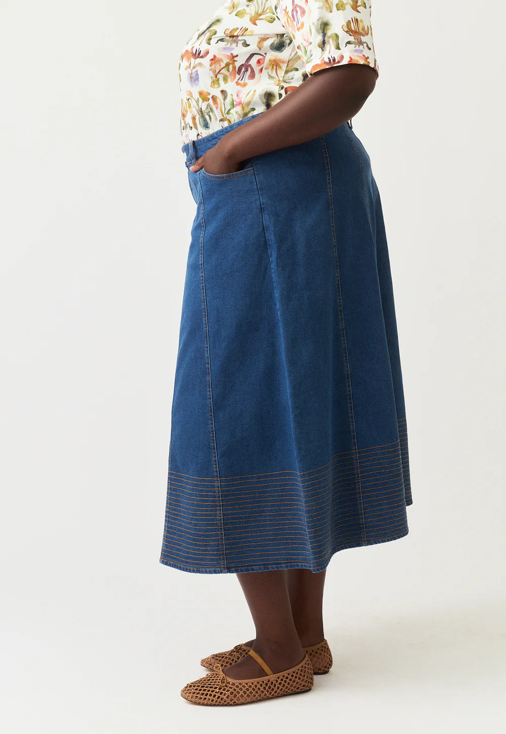 Nancybird Nina Skirt - Dark Wash